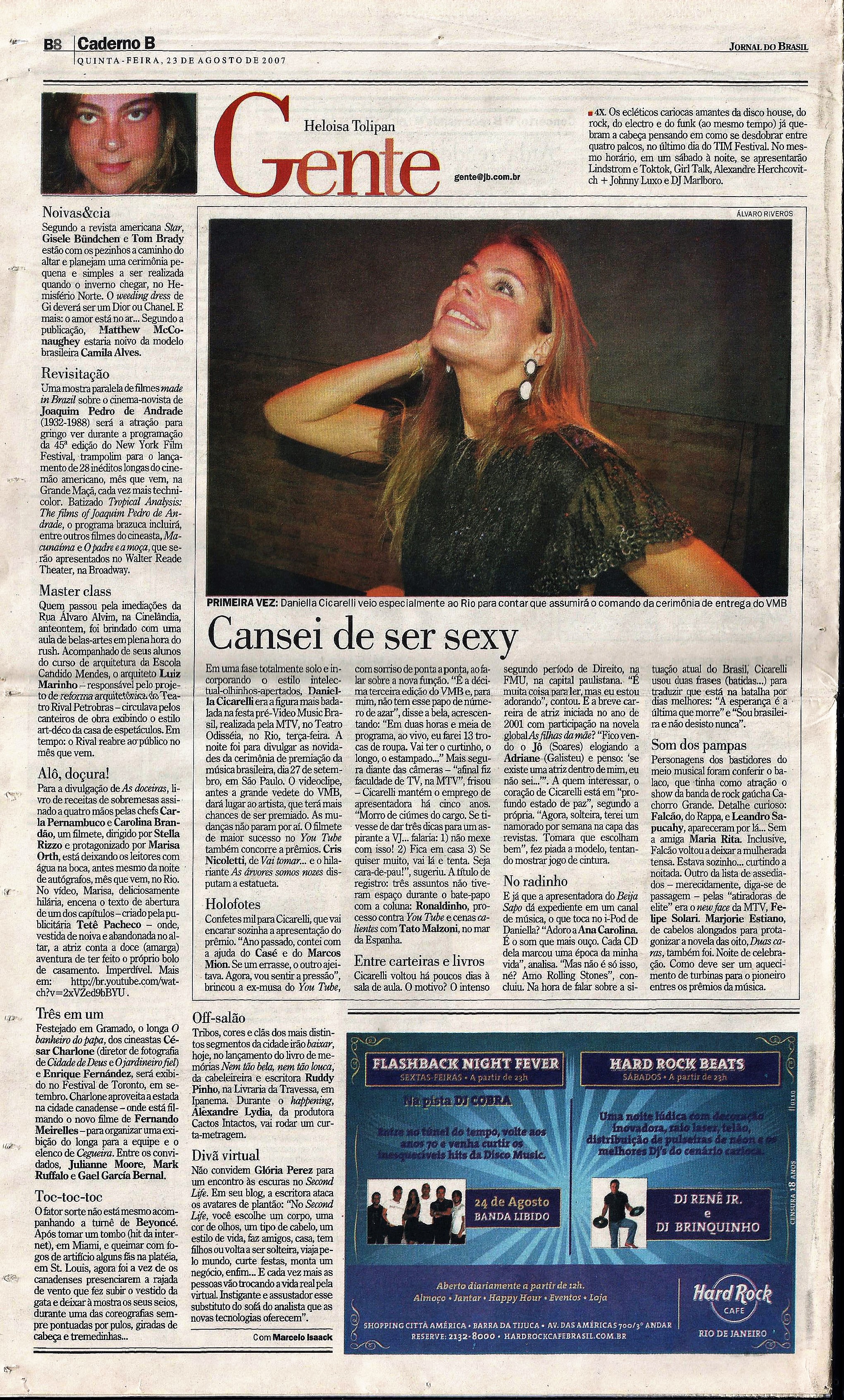 Quinta Feira, 23 de Agosto de 2007