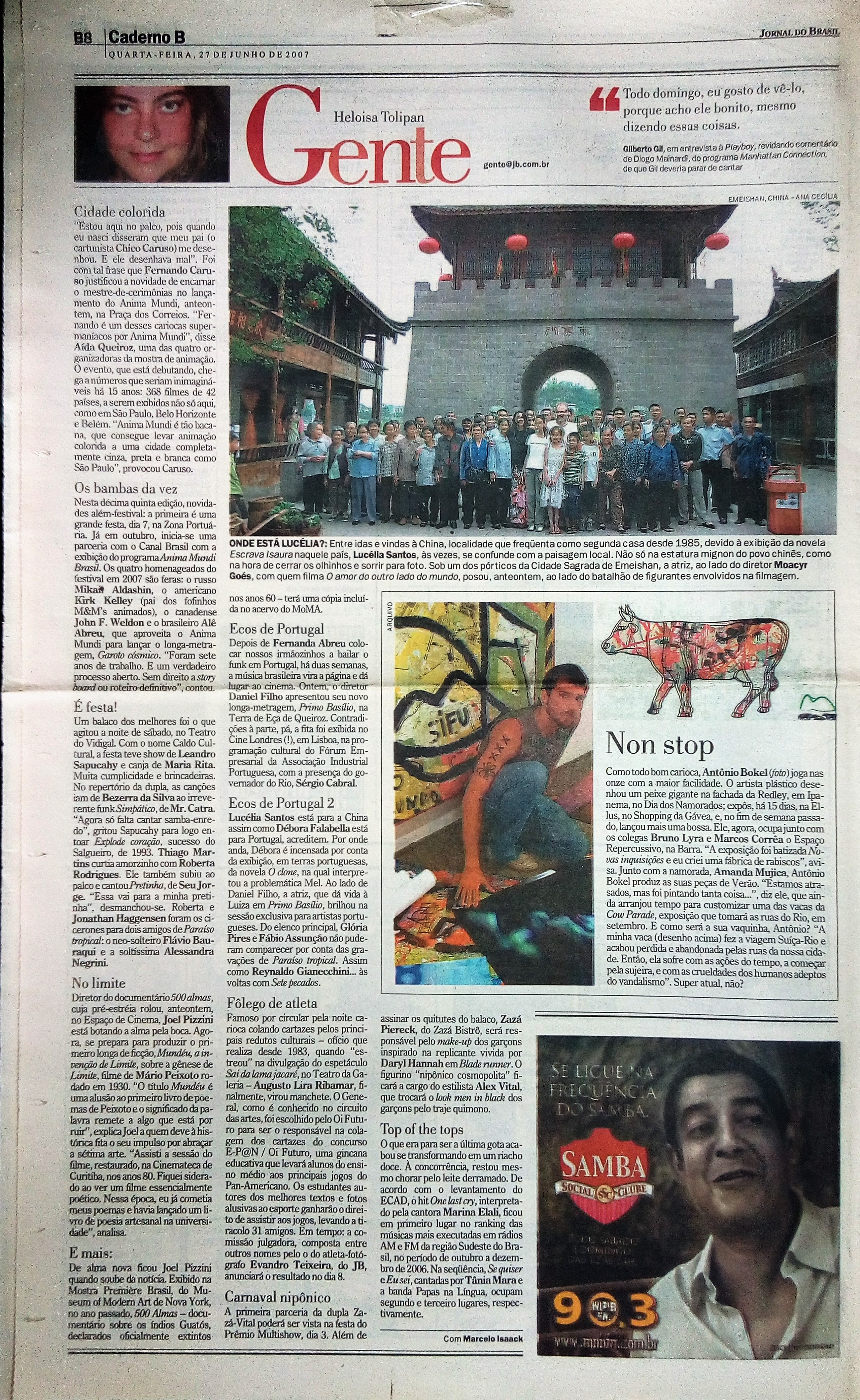 Quarta Feira, 27 de Junho de 2007