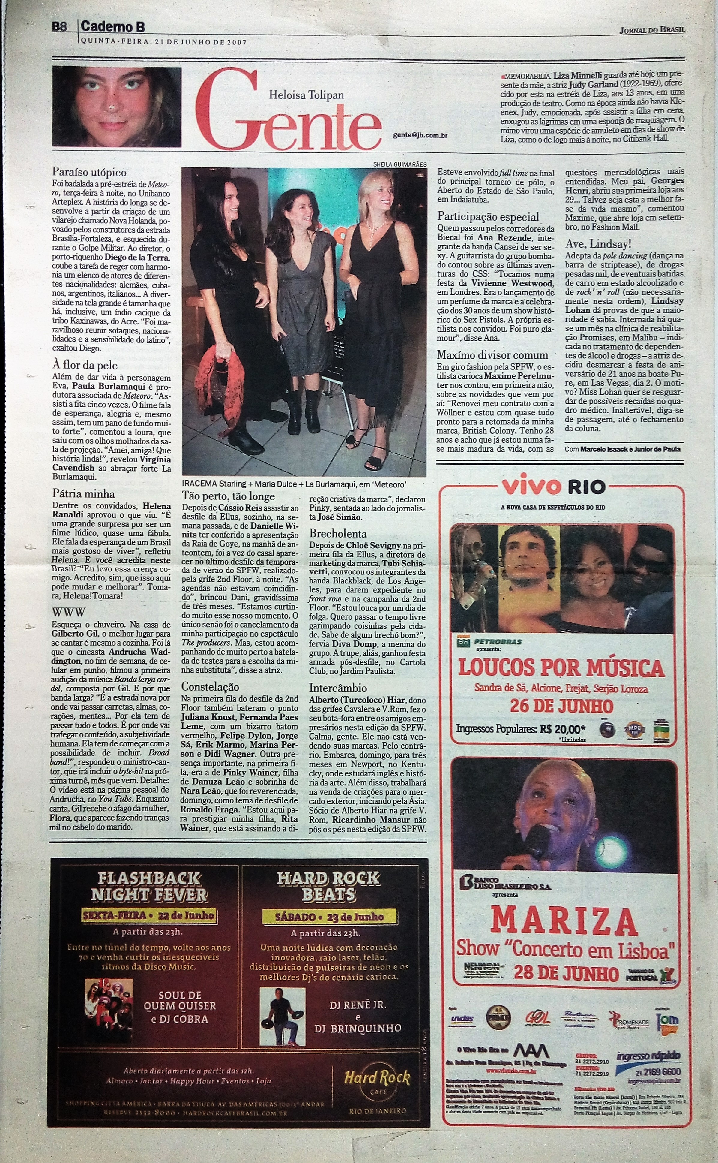 Quinta Feira, 21 de Junho de 2007
