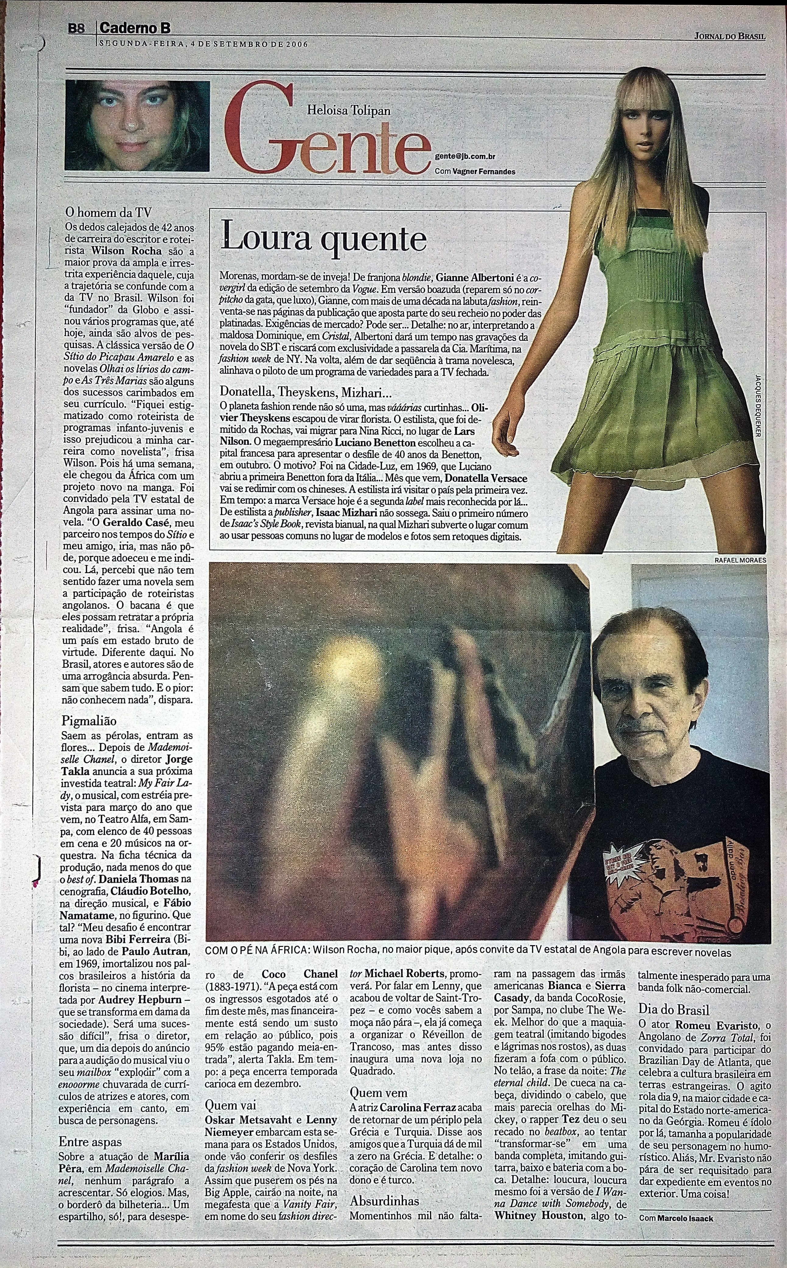 Segunda Feira, 4 de Setembro de 2006