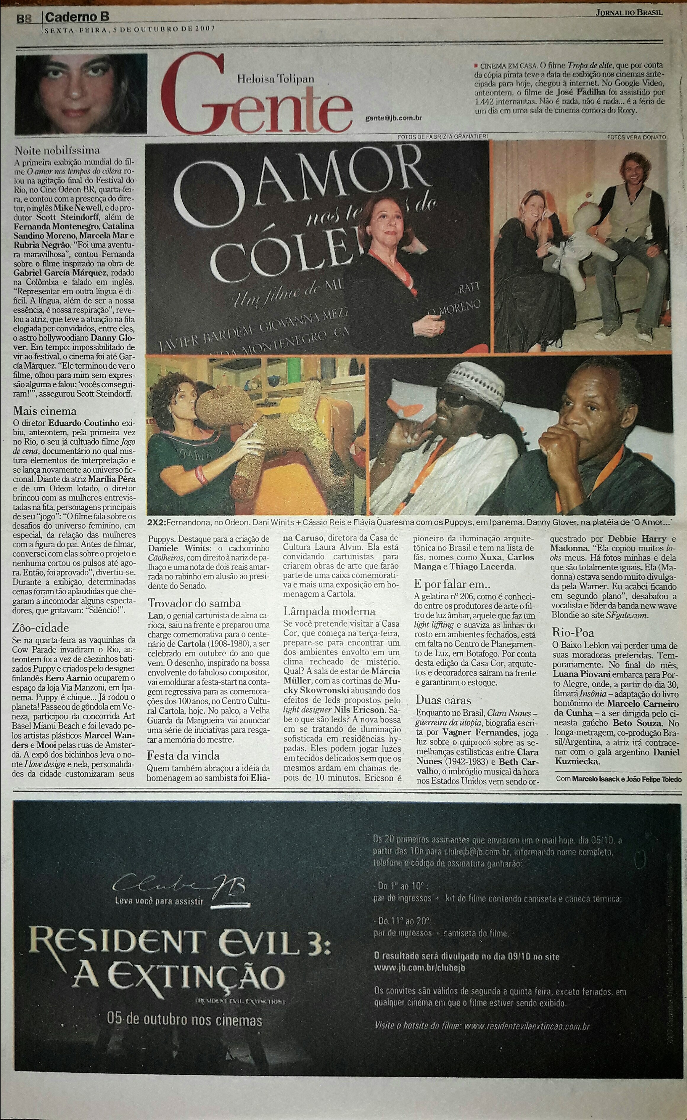 Sexta Feira, 5 de Outubro de 2007