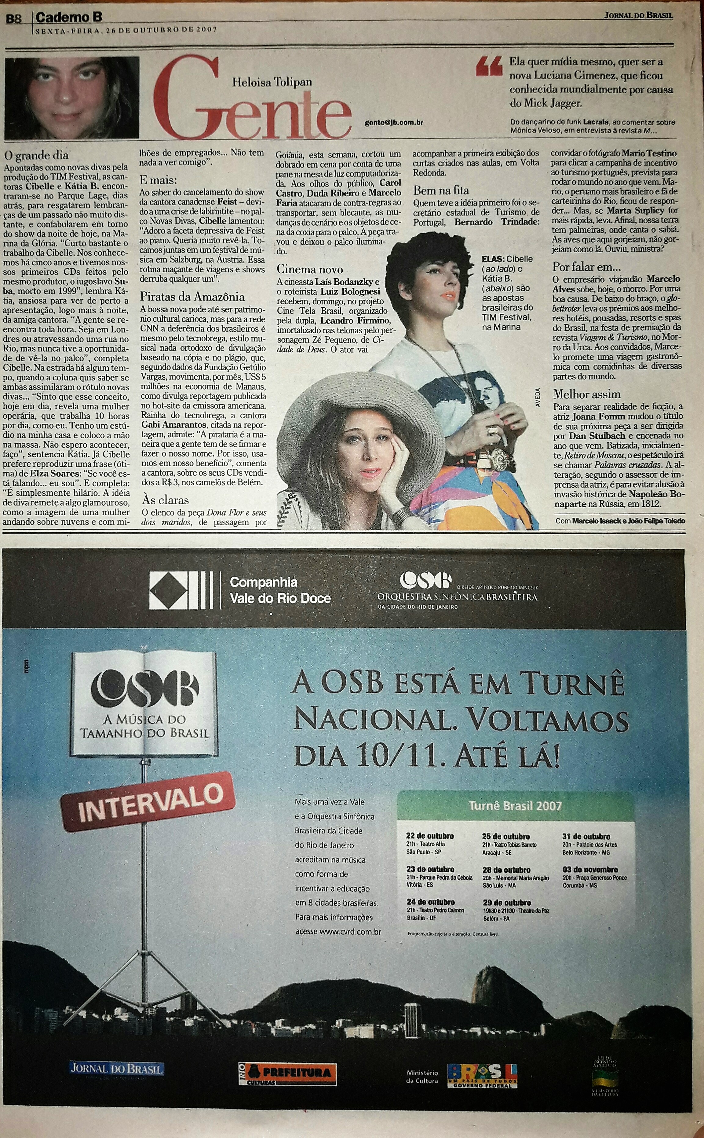 Sexta Feira, 26 de Outubro de 2007