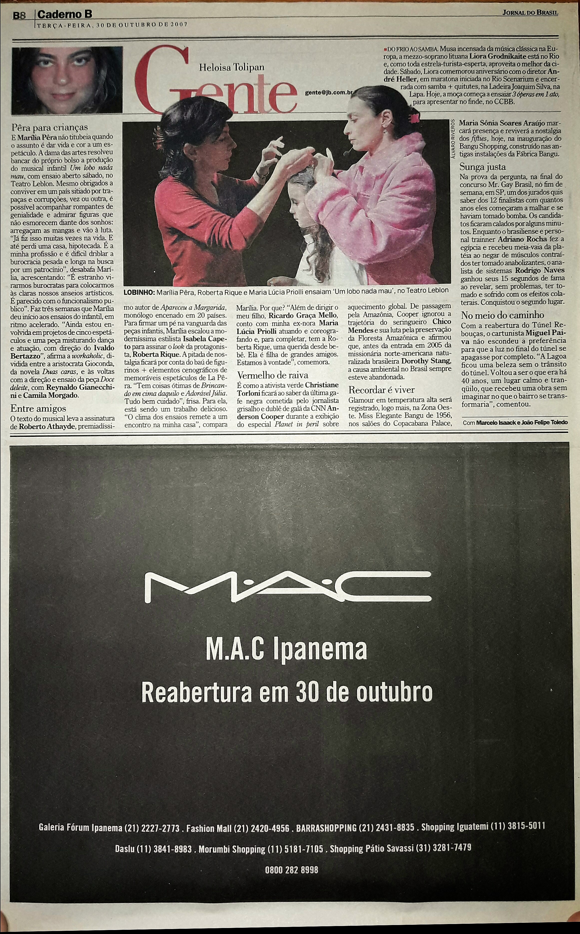 Terça Feira, 30 de Outubro de 2007
