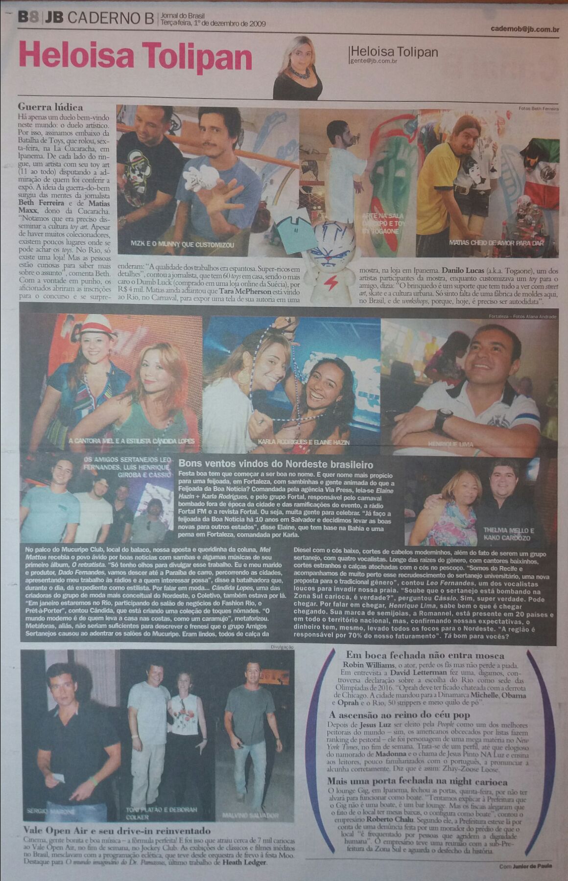 Terça feira, 1 de Dezembro de 2009