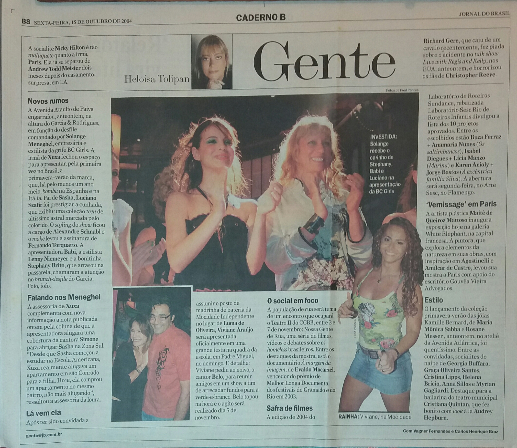 Sexta feira, 15 de Outubro de 2004